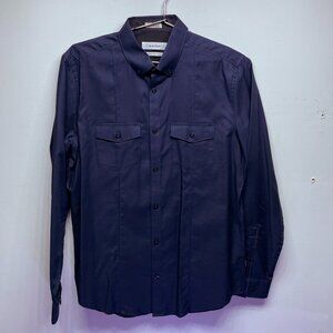 Men's Calvin Klein Infinite Cool Liquid Cotton Shirt - Blue - Size Small